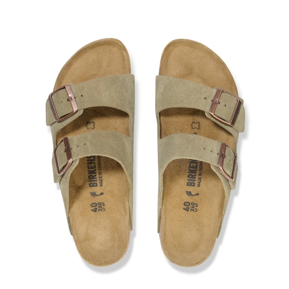 Birkenstock Arizona Tobacco Brown Leather Unisex Sandals Women's 11R/Mens 9R NWT - Picture 2 of 16